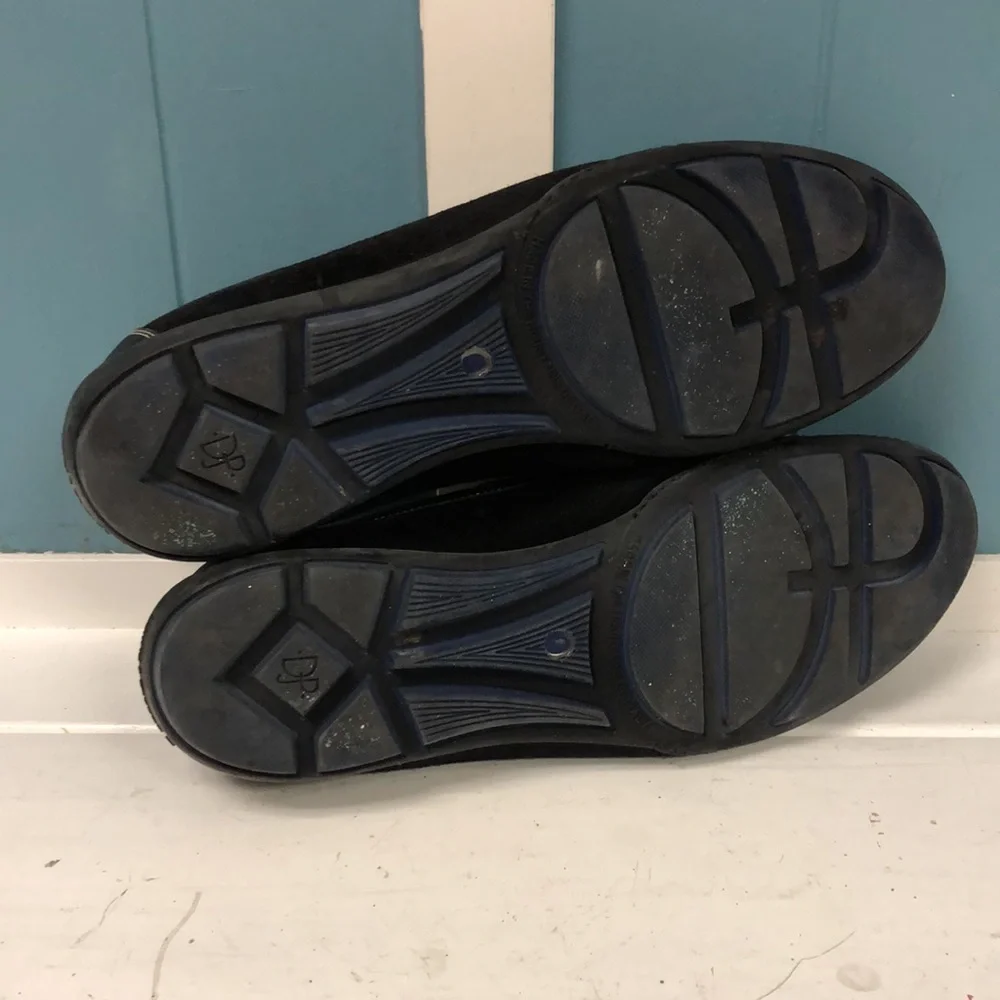 Donald J Pliner CENTER 120 Italian black Suede SlipOn Dress Casual Loafer size 9